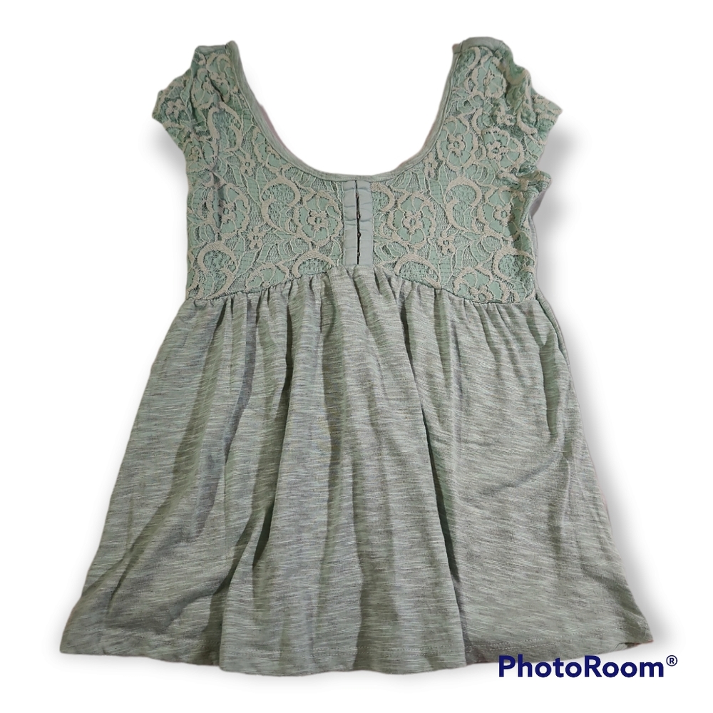 Not Forever Lace Mint Green Babydoll Top